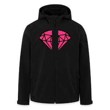 Diamond - Men’s Recycled Softshell Jacket by Stanley/Stella - black - Front - AI Model Male 185 light (185cm)