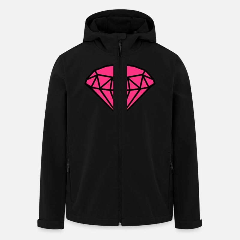 Diamant - Recycelte Männer Softshell-Jacke von Stanley/Stella - Schwarz