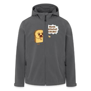 Zombie Toast: Nuss-Nougat-Creme - Recycelte Männer Softshell-Jacke von Stanley/Stella - Anthrazit - Vorne - AI Model Male 185 light (185cm)