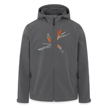 bird of paradise flower - Men’s Recycled Softshell Jacket by Stanley/Stella - anthracite - Front - AI Model Male 185 light (185cm)