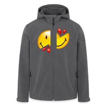 Smiley Glossy Cut in Half - Veste softshell homme en polyester recyclé Stanley/Stella - noir - Devant - AI Model Male 185 light (185cm)