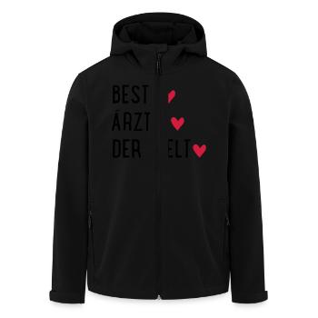 Ärztin - Recycelte Männer Softshell-Jacke von Stanley/Stella - Schwarz - Vorne - AI Model Male 185 light (185cm)