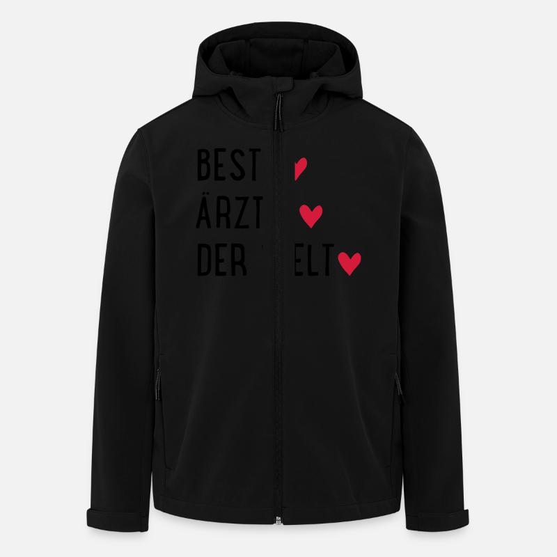 Ärztin - Recycelte Männer Softshell-Jacke von Stanley/Stella - Schwarz