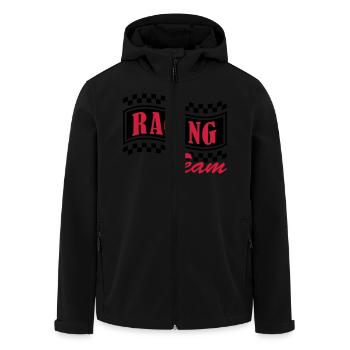 racing_team_002 - Men’s Recycled Softshell Jacket by Stanley/Stella - black - Front - AI Model Male 185 light (185cm)
