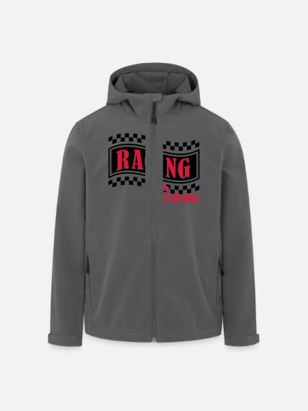 racing_team_002 - Veste softshell homme en polyester recyclé Stanley/Stella - noir
