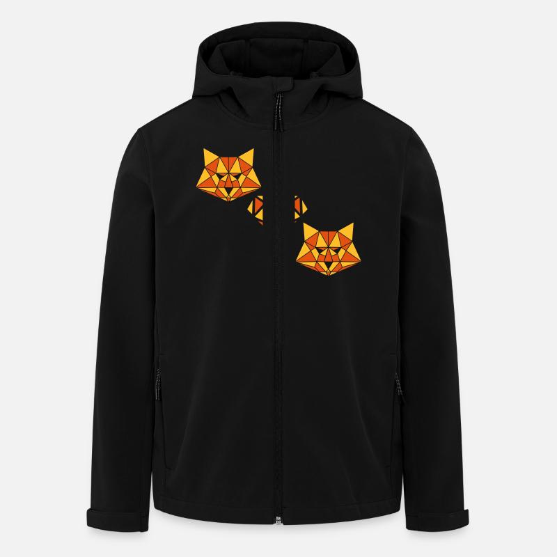 fox_diamond_02 - Men’s Recycled Softshell Jacket by Stanley/Stella - black