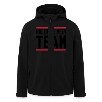 nie ohne mein team - Recycelte Männer Softshell-Jacke von Stanley/Stella - Schwarz - Vorne - AI Model Male 185 light (185cm)