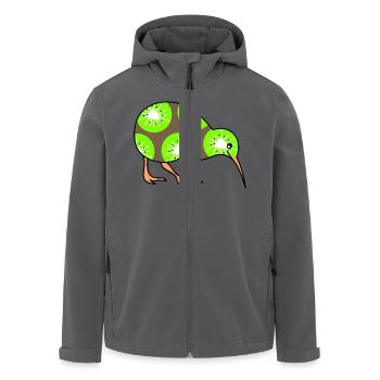 Kiwi (b) - Recycelte Männer Softshell-Jacke von Stanley/Stella - Schwarz - Vorne - AI Model Male 185 light (185cm)