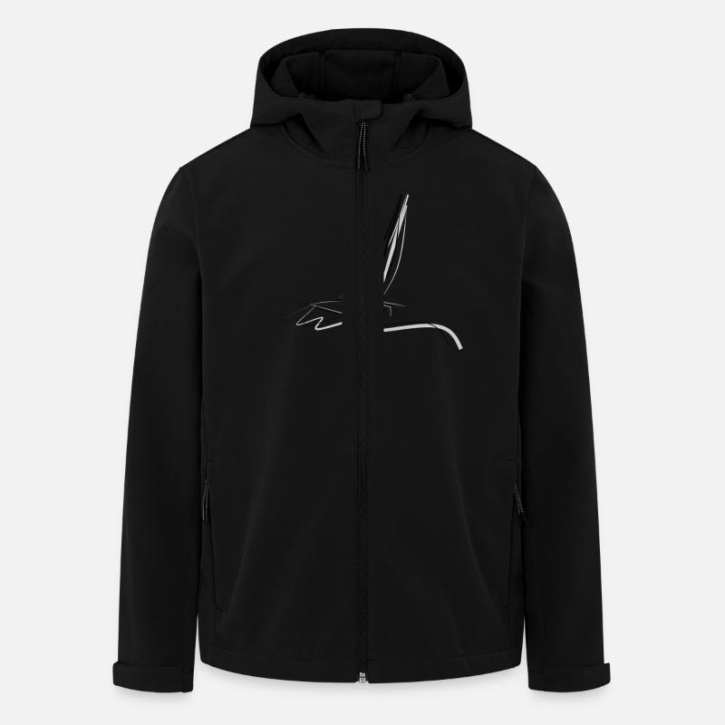 Bateau, dessin - Veste softshell homme en polyester recyclé Stanley/Stella - noir