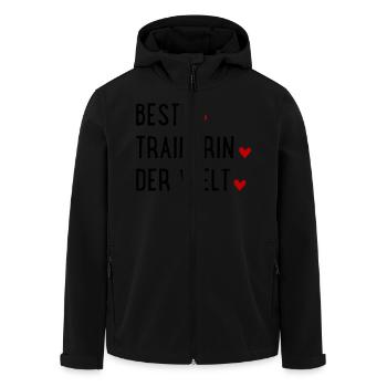 Beste Trainerin der Welt - Recycelte Männer Softshell-Jacke von Stanley/Stella - Schwarz - Vorne - AI Model Male 185 light (185cm)