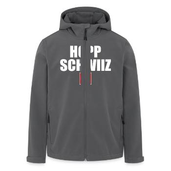 Hopp schwiiz - Veste softshell homme en polyester recyclé Stanley/Stella - noir - Devant - AI Model Male 185 light (185cm)