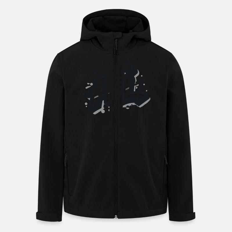 Ali Nom Prénom Graffiti - Veste softshell homme en polyester recyclé Stanley/Stella - noir