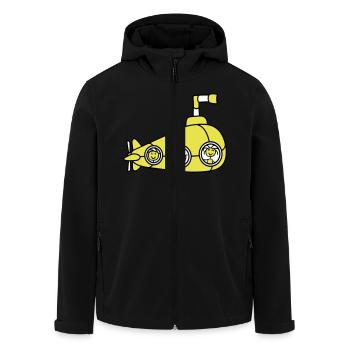Lustige 3 U-Boot Crew Team Drei Freunde Matrosen - Recycelte Männer Softshell-Jacke von Stanley/Stella - Schwarz - Vorne - AI Model Male 185 light (185cm)