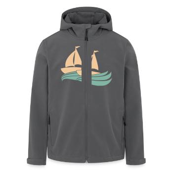 Deux navires Régate par équipe Régate de voile de compétition - Veste softshell homme en polyester recyclé Stanley/Stella - noir - Devant - AI Model Male 185 light (185cm)