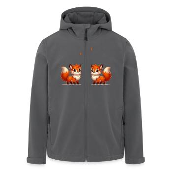 fuchs comic love - Recycelte Männer Softshell-Jacke von Stanley/Stella - Schwarz - Vorne - AI Model Male 185 light (185cm)