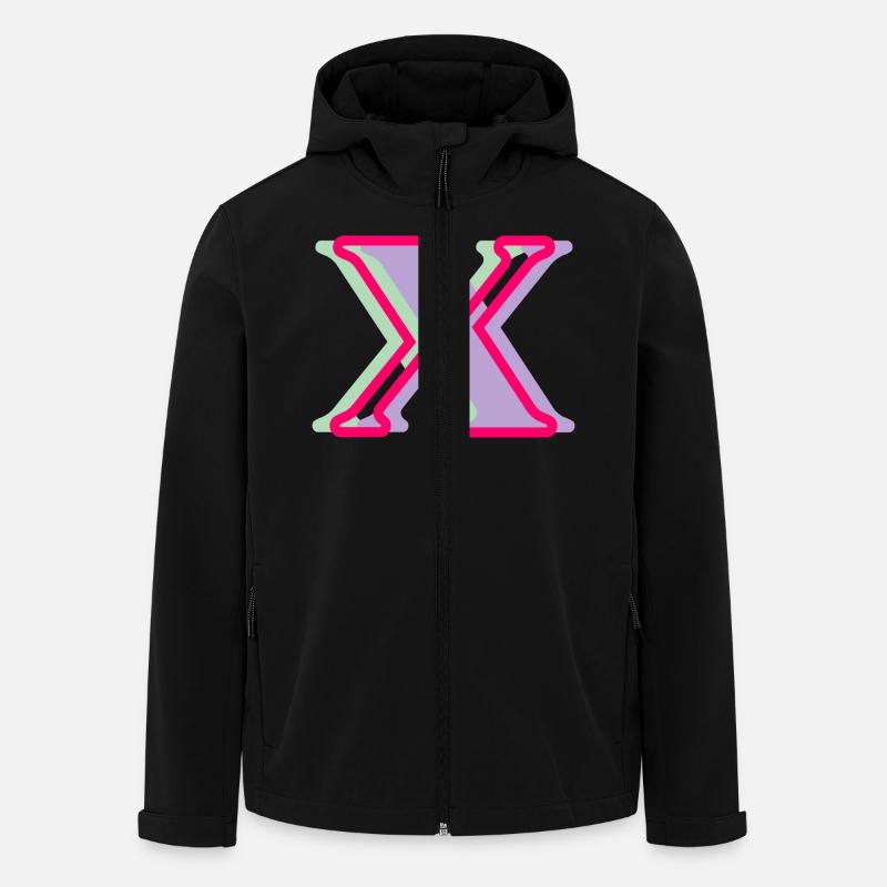 Buchstabe x mehrfarbig - Recycelte Männer Softshell-Jacke von Stanley/Stella - Schwarz