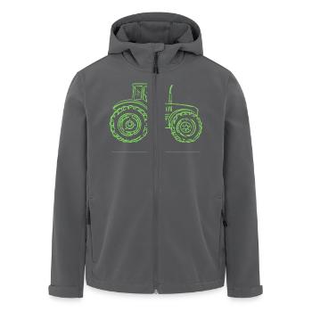Traktor / Traktor / Traktor - Recycelte Männer Softshell-Jacke von Stanley/Stella - Schwarz - Vorne - AI Model Male 185 light (185cm)