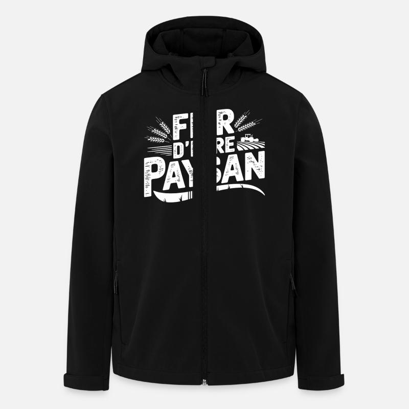 Peasant and proud - Men’s Recycled Softshell Jacket by Stanley/Stella - black