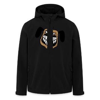 chien monstre méchant dangereux dents sourire sourire - Veste softshell homme en polyester recyclé Stanley/Stella - noir - Devant - AI Model Male 185 light (185cm)