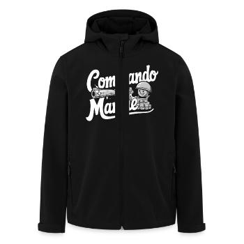 Commando Marine - Veste softshell homme en polyester recyclé Stanley/Stella - noir - Devant - AI Model Male 185 light (185cm)