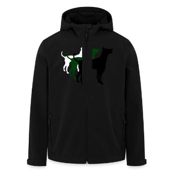 3 Dogs Silhouette Team Crew Friends - Men’s Recycled Softshell Jacket by Stanley/Stella - black - Front - AI Model Male 185 light (185cm)