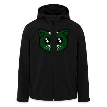 Chat Animal de compagnie Mignon Chaton Friendly - Veste softshell homme en polyester recyclé Stanley/Stella - noir - Devant - AI Model Male 185 light (185cm)