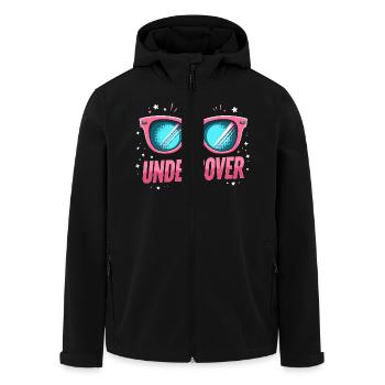Discours sous couverture - Conception de lunettes de soleil - Veste softshell homme en polyester recyclé Stanley/Stella - noir - Devant - AI Model Male 185 light (185cm)