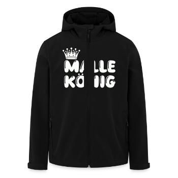 malle könig - Recycelte Männer Softshell-Jacke von Stanley/Stella - Schwarz - Vorne - AI Model Male 185 light (185cm)