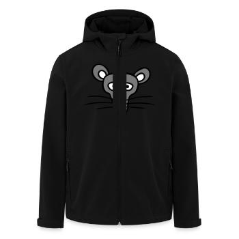 Maus Mäuschen Süße Kleine Ratte Nager Freundlich - Recycelte Männer Softshell-Jacke von Stanley/Stella - Schwarz - Vorne - AI Model Male 185 light (185cm)