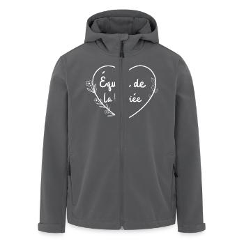Braut Blumen Herz Team - Recycelte Männer Softshell-Jacke von Stanley/Stella - Schwarz - Vorne - AI Model Male 185 light (185cm)