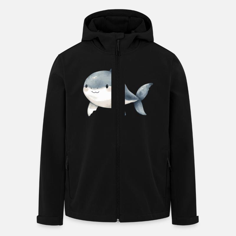 small shark - Men’s Recycled Softshell Jacket by Stanley/Stella - black