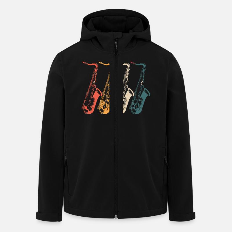 Sax saxophone saxophone - Men’s Recycled Softshell Jacket by Stanley/Stella - black