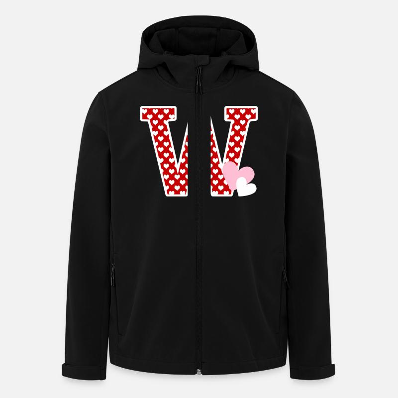 Buchstabe w Herz - Recycelte Männer Softshell-Jacke von Stanley/Stella - Schwarz