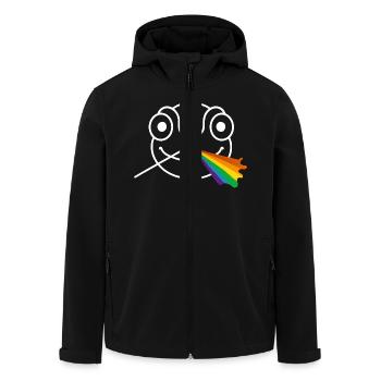 Chameleon prism - Men’s Recycled Softshell Jacket by Stanley/Stella - black - Front - AI Model Male 185 light (185cm)