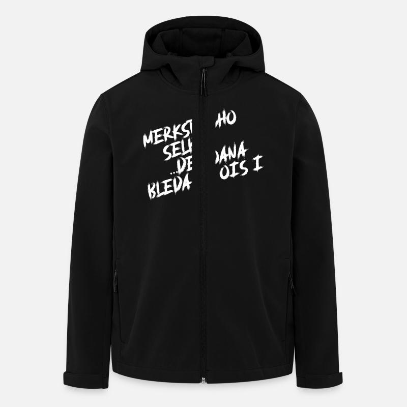 Merkst scho selba, des oana bleda is ois i. - Recycelte Männer Softshell-Jacke von Stanley/Stella - Schwarz