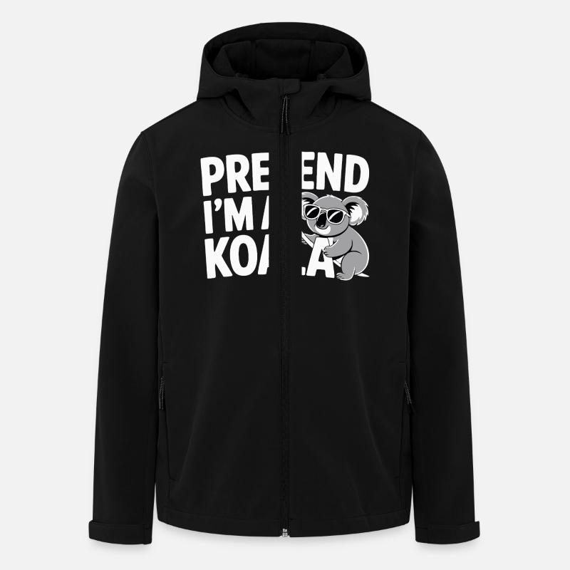 Pretend I'm a Koala - Men’s Recycled Softshell Jacket by Stanley/Stella - black