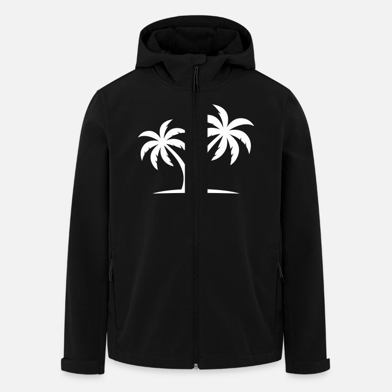 Palme Symbol Insel - Recycelte Männer Softshell-Jacke von Stanley/Stella - Schwarz