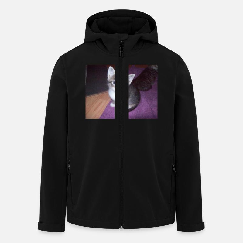 Kätzchen - Recycelte Männer Softshell-Jacke von Stanley/Stella - Schwarz