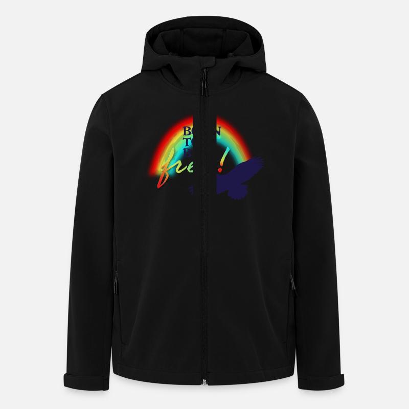 Né pour être libre - Veste softshell homme en polyester recyclé Stanley/Stella - noir