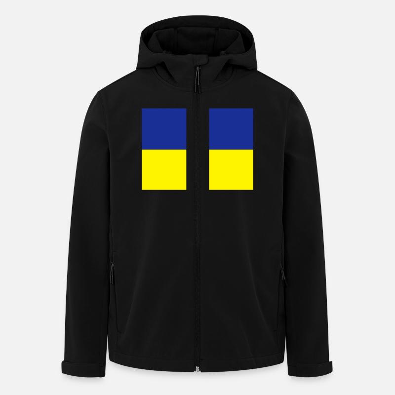 fahne_ukraine - Recycelte Männer Softshell-Jacke von Stanley/Stella - Schwarz