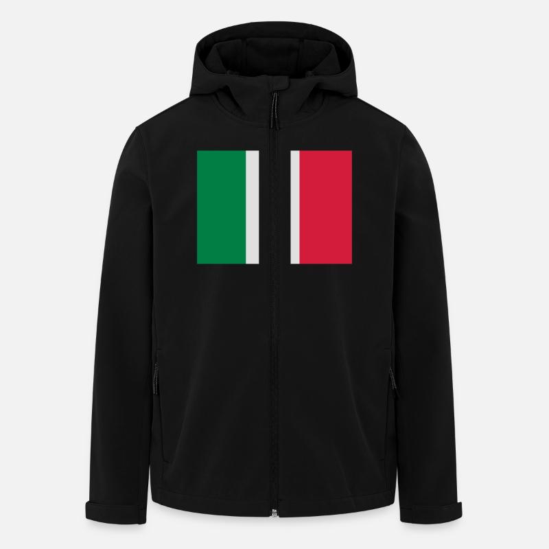 fahne_italien - Recycelte Männer Softshell-Jacke von Stanley/Stella - Schwarz