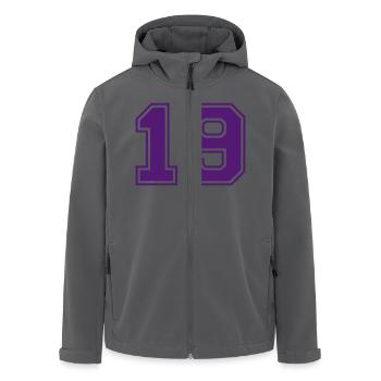 19 - Men’s Recycled Softshell Jacket by Stanley/Stella - black - Front - AI Model Male 185 light (185cm)