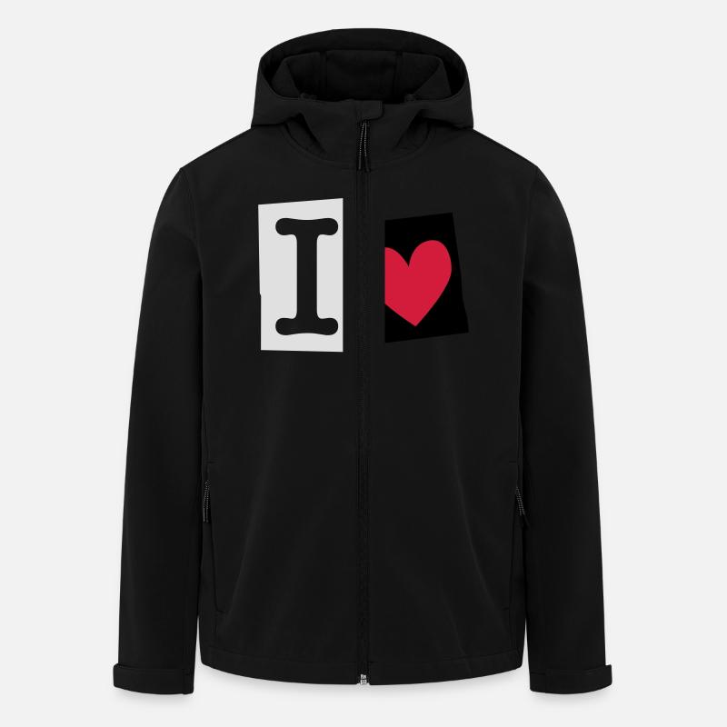 I Love (cutter font) - Recycelte Männer Softshell-Jacke von Stanley/Stella - Schwarz