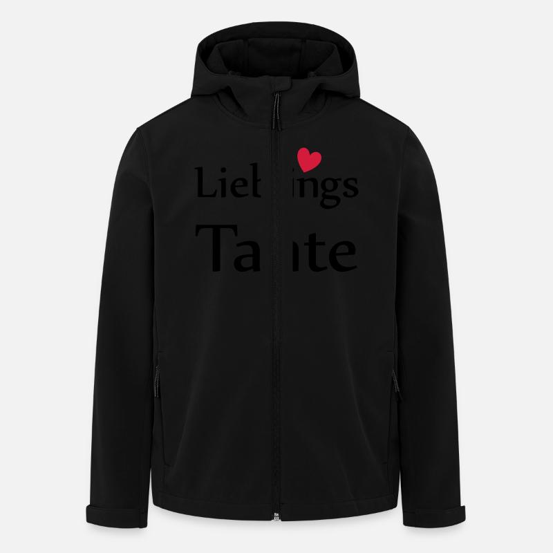 Lieblings Tante mit Herz - Recycelte Männer Softshell-Jacke von Stanley/Stella - Schwarz
