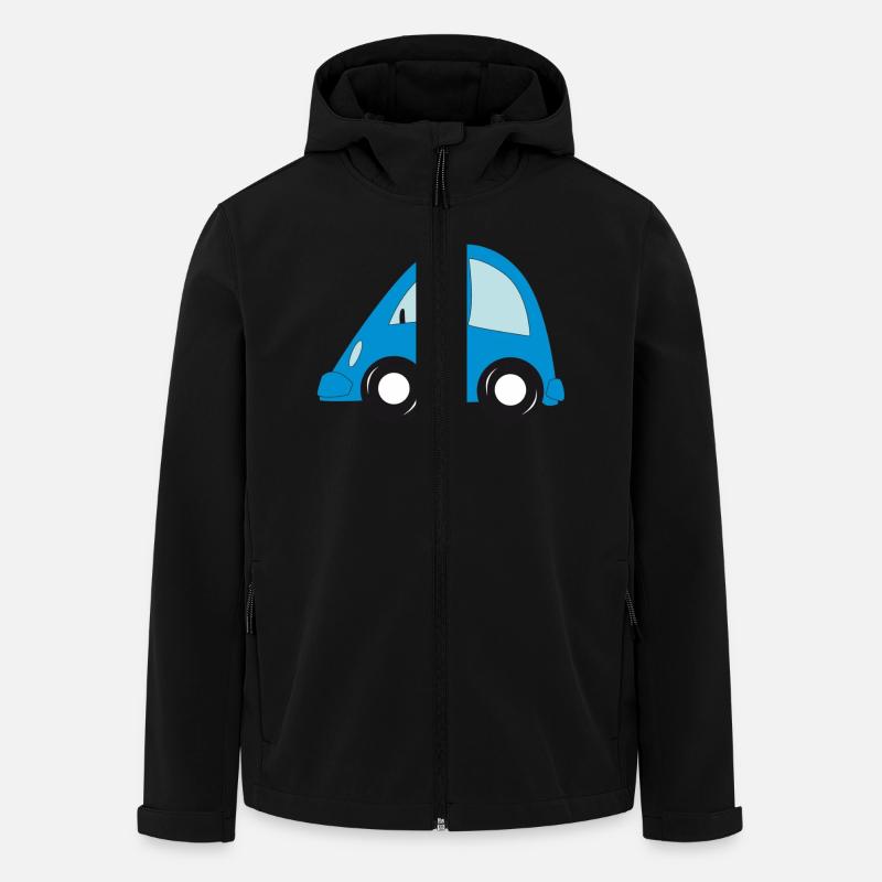 blaues auto - Recycelte Männer Softshell-Jacke von Stanley/Stella - Schwarz