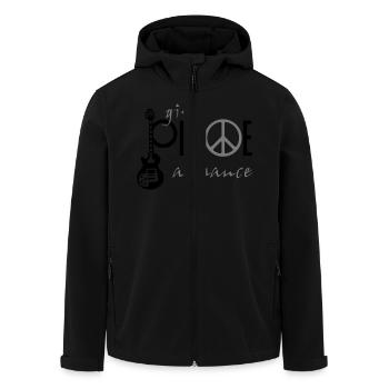 give_ peace_a_chance - Recycelte Männer Softshell-Jacke von Stanley/Stella - Schwarz - Vorne - AI Model Male 185 light (185cm)