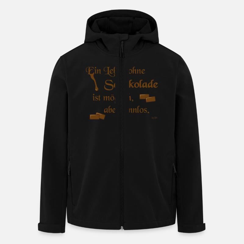 ein leben ohne schokolade - Recycelte Männer Softshell-Jacke von Stanley/Stella - Schwarz