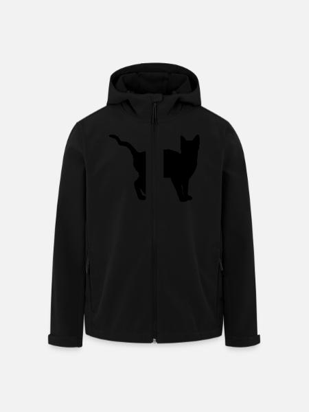 chat - Veste softshell homme en polyester recyclé Stanley/Stella - noir