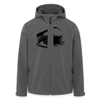 eye - Recycelte Männer Softshell-Jacke von Stanley/Stella - Schwarz - Vorne - AI Model Male 185 light (185cm)