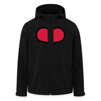 herz - Recycelte Männer Softshell-Jacke von Stanley/Stella - Schwarz - Vorne - AI Model Male 185 light (185cm)